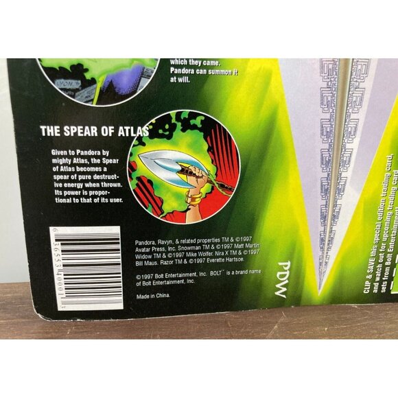 Pandora Avatar Press Comic Book 7" Action Figure 1997 Bolt Entertainment New NOC - Picture 6 of 7